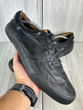 Frye Black Leather Sneaker Low-Top Lace-Up Casual Shoes Mens Size 11.5